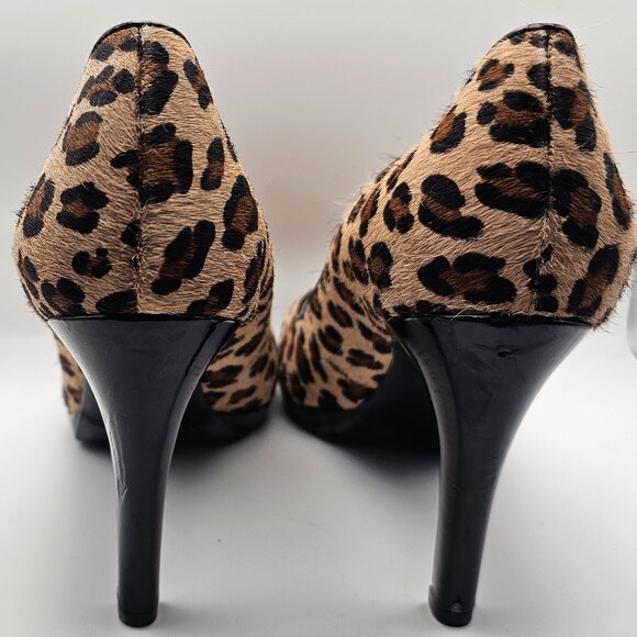 Franco Sarto Leopard Print Pointed-Toe Heels – Size 7.5 - Picture 4 of 8